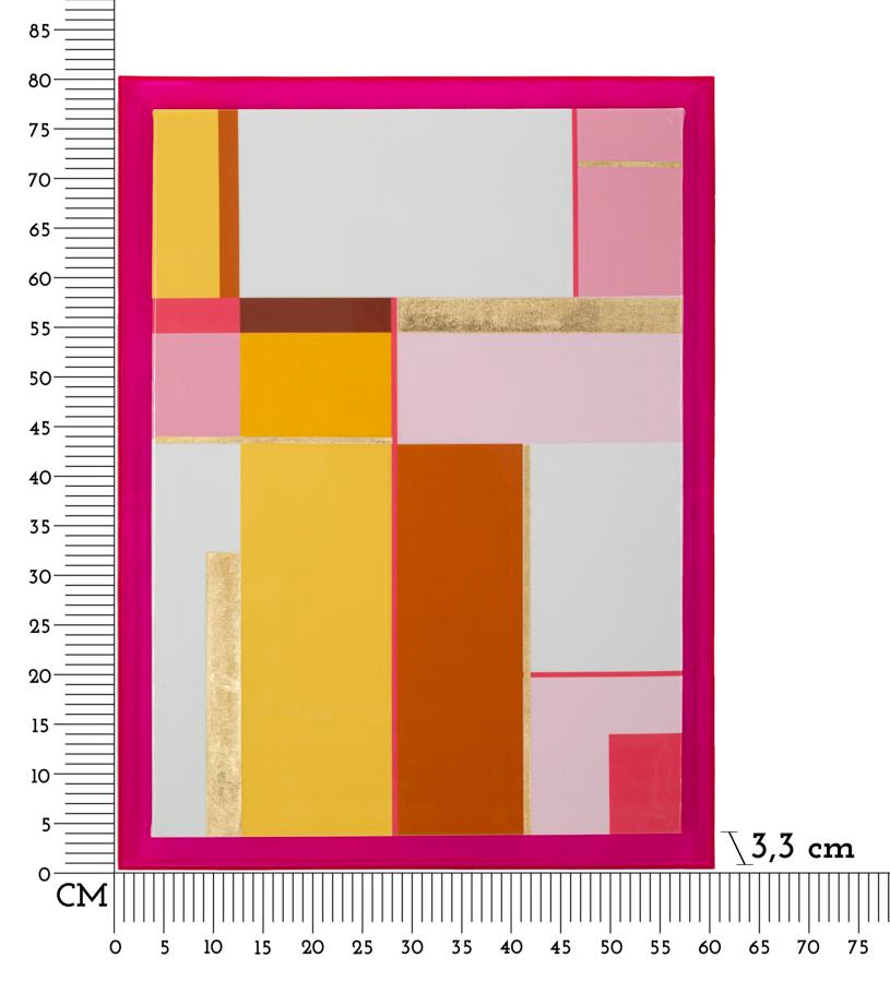 STAMPA SU TELA LACCATTO ACRYLIC C/CORNICE -B- CM 60X3,3X80