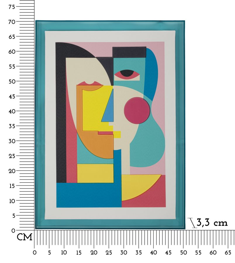 STAMPA SU TELA PICASSY C/CORNICE -A- CM 50X3,3X70