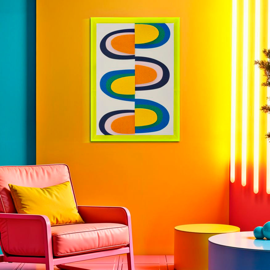 STAMPA SU TELA POP ART C/CORNICE -A- CM 50X3,3X70