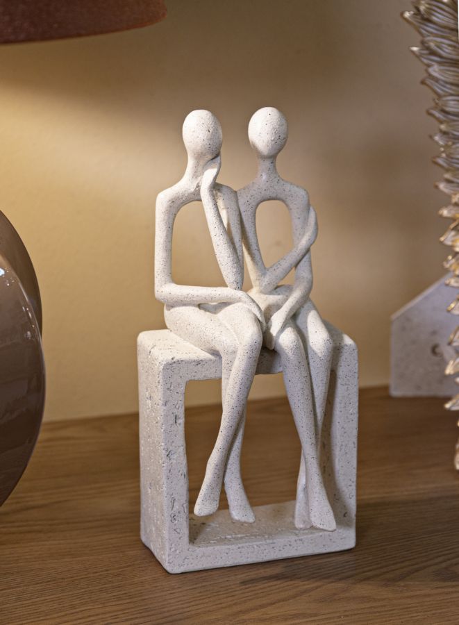 STATUETTA COPPIA STONS CM 11,5X9X25