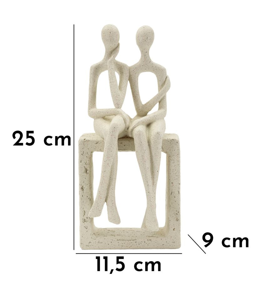 STATUETTA COPPIA STONS CM 11,5X9X25