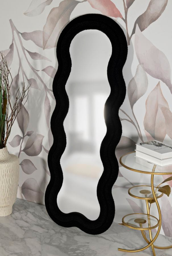 SPECCHIO DA MURO TEDDY NERO CM 60X4X160 (MISURA SPECCHIO CM 39X137)