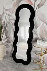 SPECCHIO DA MURO TEDDY NERO CM 60X4X160 (MISURA SPECCHIO CM 39X137)