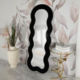 SPECCHIO DA MURO TEDDY NERO CM 60X4X160 (MISURA SPECCHIO CM 39X137)