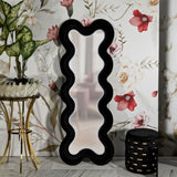 SPECCHIO DA MURO MONICA NERO CM 58X4X160  (MISURA SPECCHIO CM 39X124)