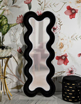 SPECCHIO DA MURO MONICA NERO CM 58X4X160  (MISURA SPECCHIO CM 39X124)
