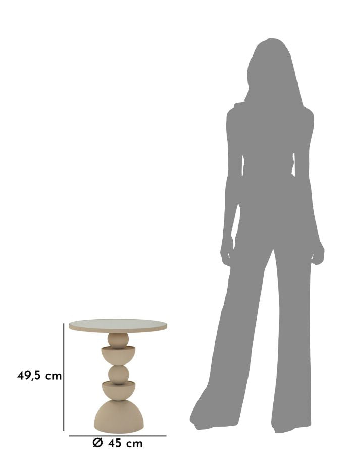 TAVOLINETTO DUNE C/SPECCHIO CM Ø 45X49,5