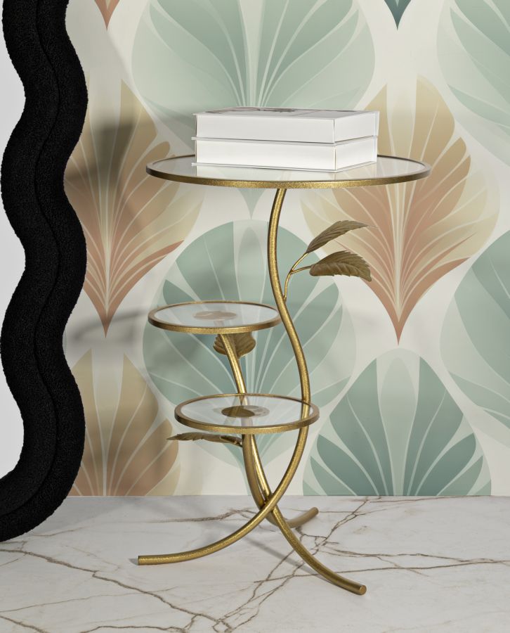 TAVOLINETTO 3 RIPIANI LEAF CM Ø 54X69,5