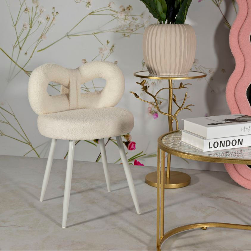 SEDIA MINI ILARY BIANCA CM Ø 40X67
 (ALTEZZA SEDUTA CM 46)