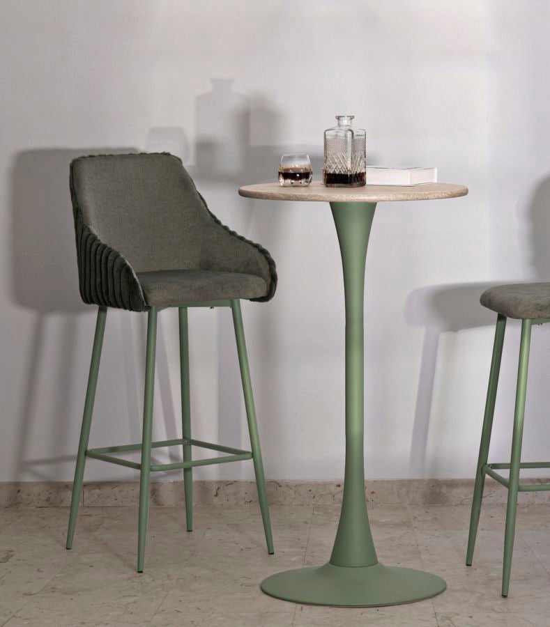 SGABELLO BAR ALASKA -A- VERDE SET 2 PZ CM 52X46X111 (ALTEZZA SEDUTA CM 78)