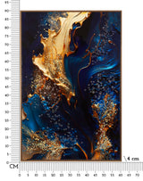 STAMPA SU TELA LACCATA C/CORNICE ANDROMEDA -A- CM 60X4X90