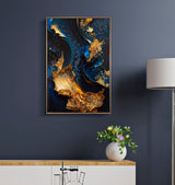 STAMPA SU TELA LACCATA C/CORNICE ANDROMEDA -B- CM 60X4X90