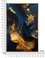 STAMPA SU TELA LACCATA C/CORNICE ANDROMEDA -B- CM 60X4X90