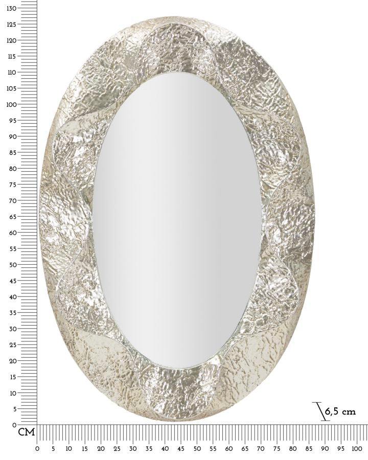 SPECCHIO ARGELUX OVALE CM 87,5X6,5X128 (MISURA SPECCHIO CM 55X93)