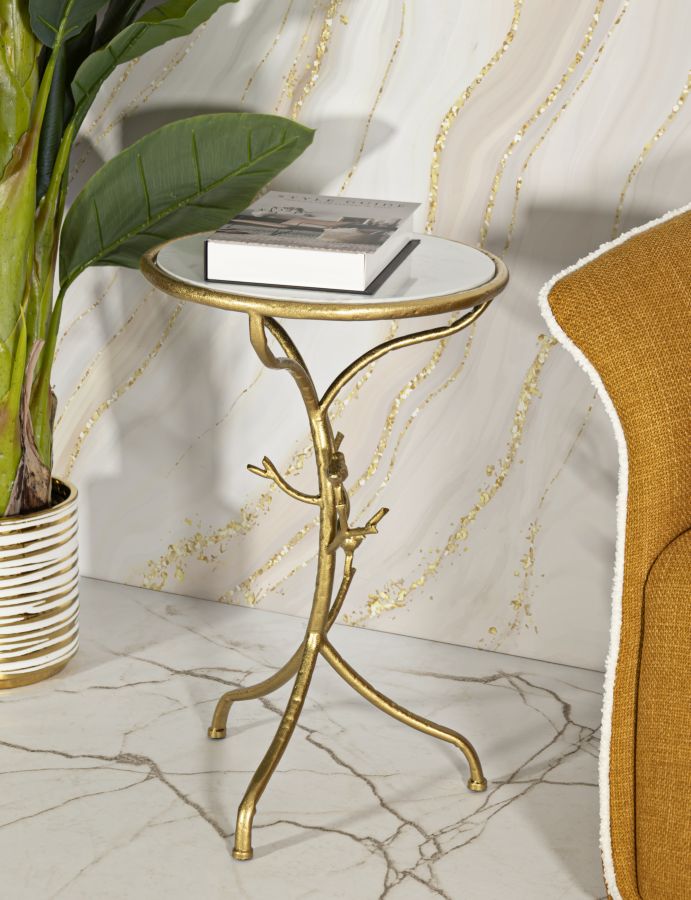 TAVOLINETTO BIRDS MARBLE CM Ø 38X60