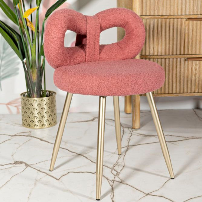 SEDIA MINI ILARY ROSA CM Ø 40X67
 (ALTEZZA SEDUTA CM 46)