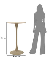 TAVOLO BAR ALASKA CREMA CM Ø 60X106