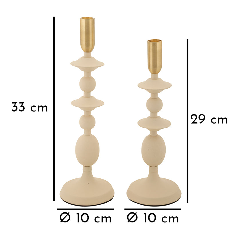 P/CAND GEMINI CREMA SET 2 PZ - FERRETTI