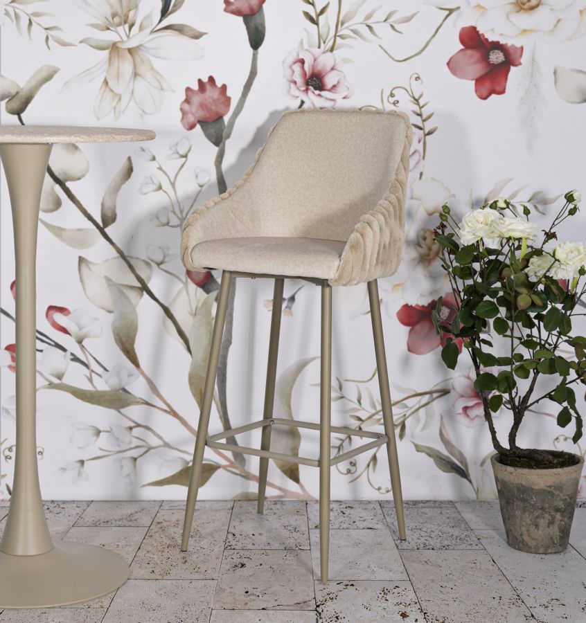 SGABELLO BAR ALASKA -A- CREMA SET 2 PZ CM 52X46X111 (ALTEZZA SEDUTA CM 78)
