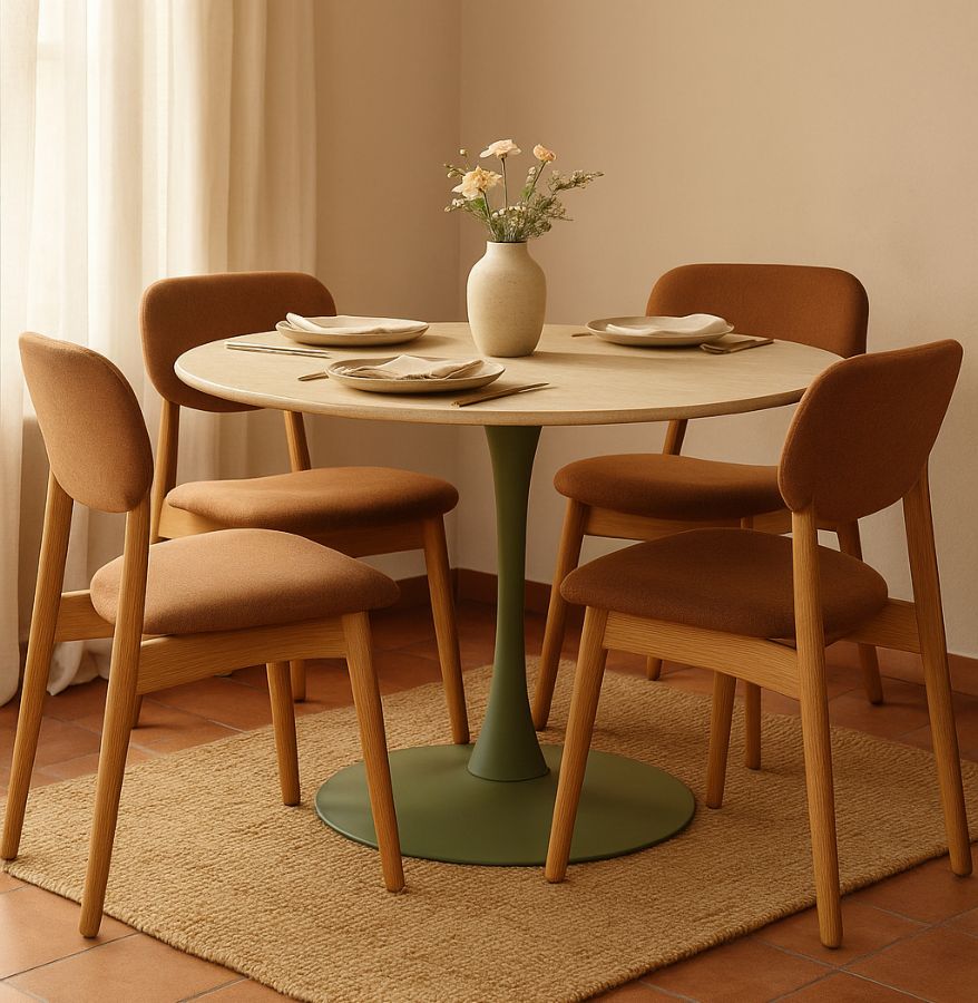 TAVOLO DA PRANZO STOCCOLMA VERDE CM Ø 120X76