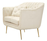 DIVANETTO BUDAPEST CREMA C/CUSCINI CM 130X83X91