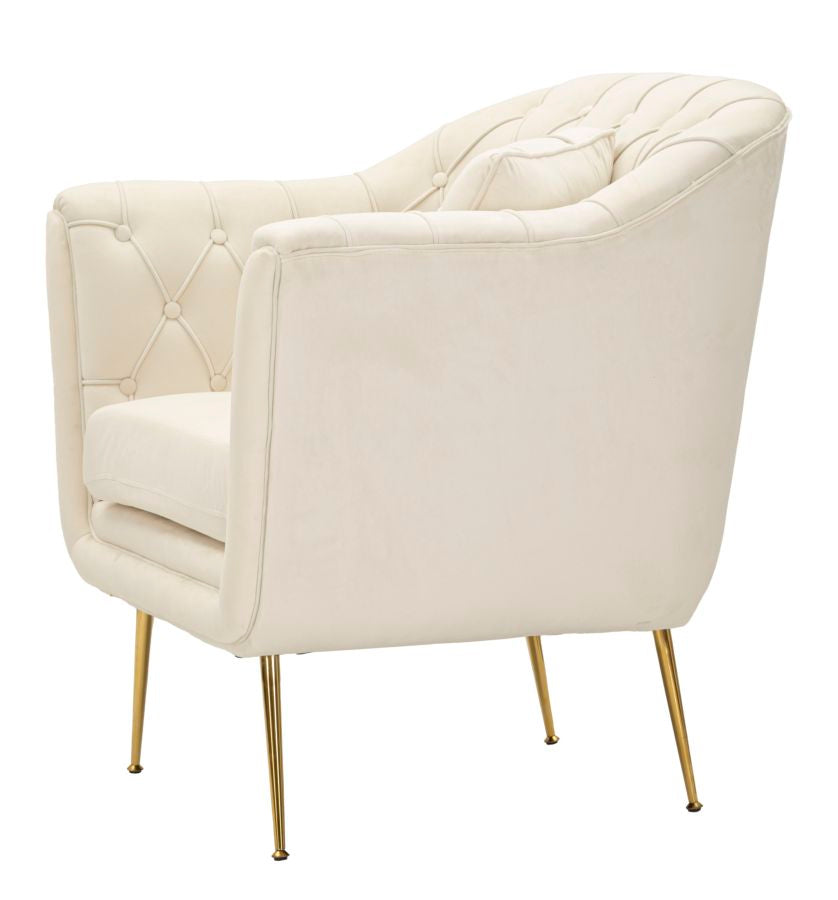 POLTRONA BUDAPEST CREMA C/CUSCINO CM 88X83X91