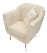 POLTRONA BUDAPEST CREMA C/CUSCINO CM 88X83X91