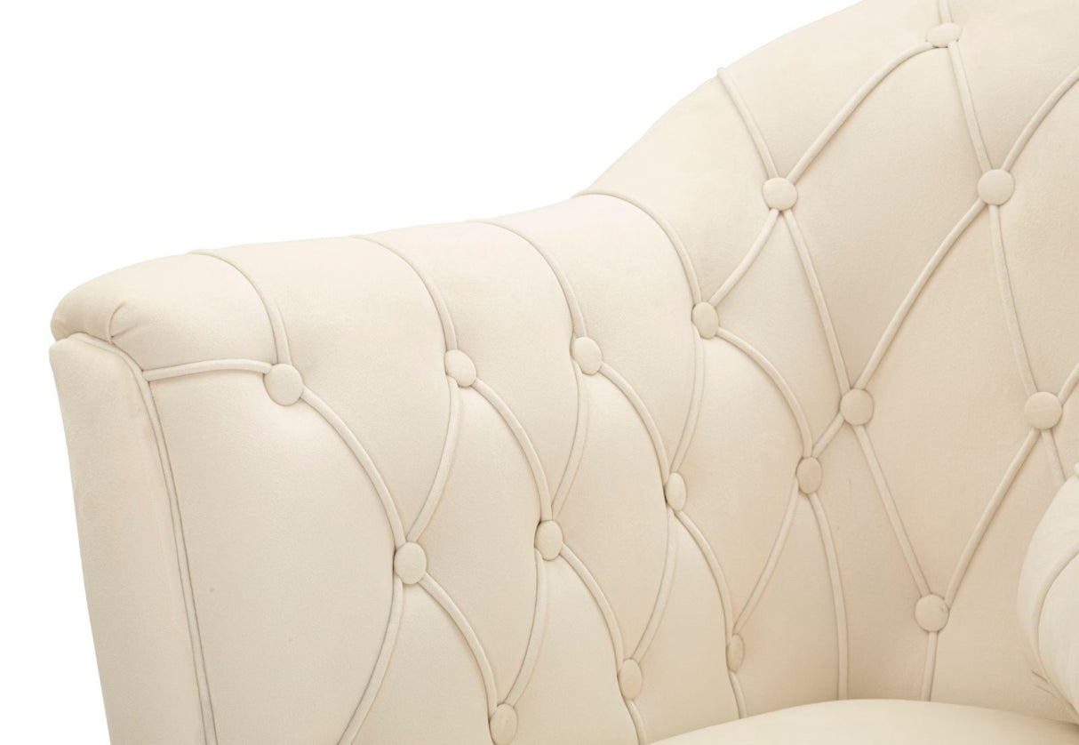 POLTRONA BUDAPEST CREMA C/CUSCINO CM 88X83X91