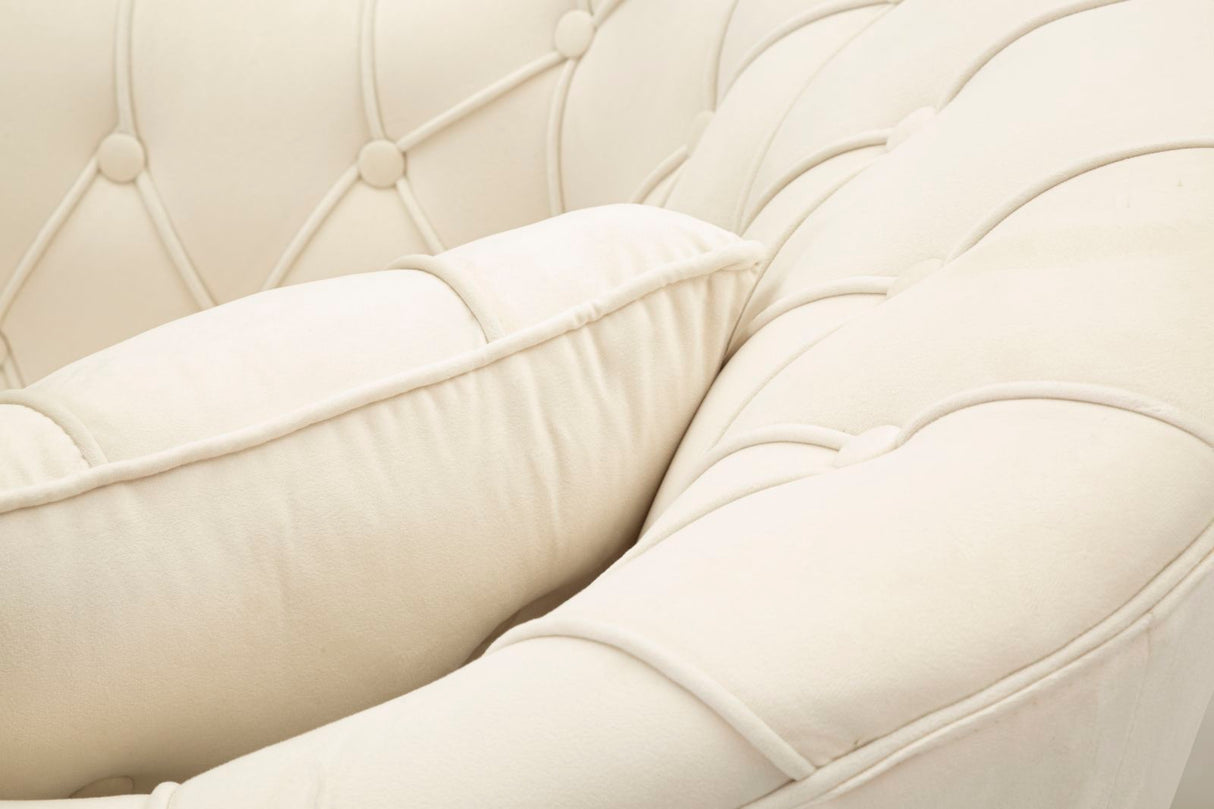 POLTRONA BUDAPEST CREMA C/CUSCINO CM 88X83X91