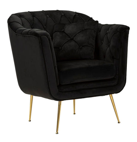 POLTRONA BUDAPEST NERA C/CUSCINO CM 88X83X91