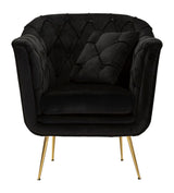 POLTRONA BUDAPEST NERA C/CUSCINO CM 88X83X91