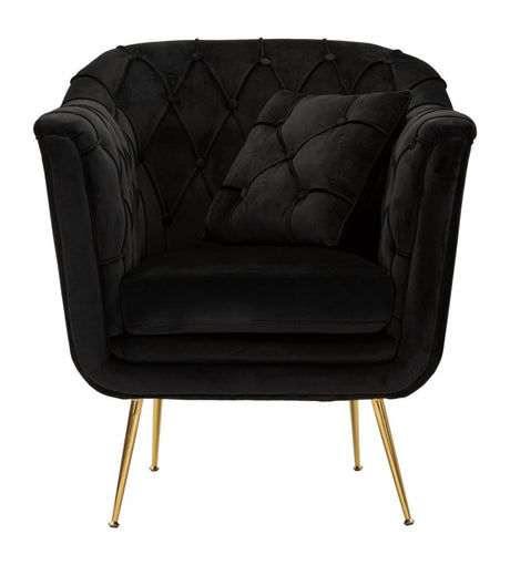 POLTRONA BUDAPEST NERA C/CUSCINO CM 88X83X91