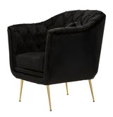 POLTRONA BUDAPEST NERA C/CUSCINO CM 88X83X91