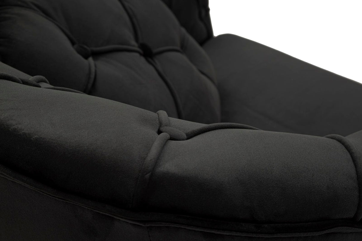 POLTRONA BUDAPEST NERA C/CUSCINO CM 88X83X91