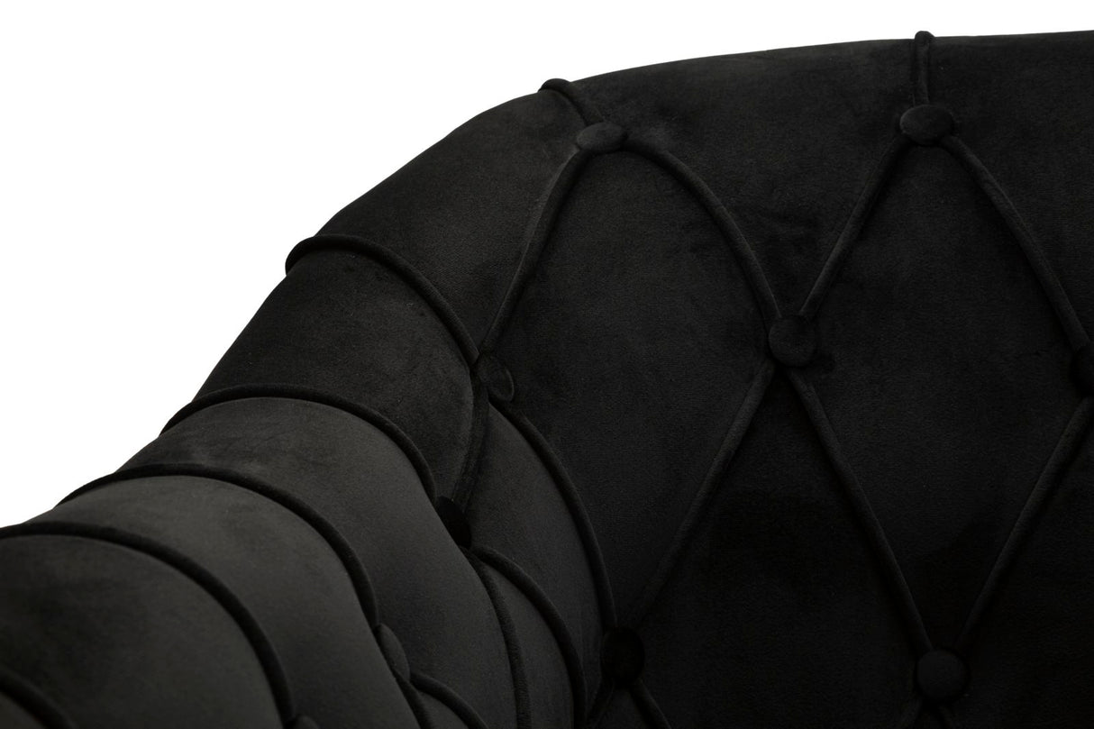 POLTRONA BUDAPEST NERA C/CUSCINO CM 88X83X91