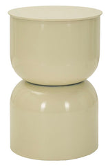 TAVOLINETTO IN METALLO OYI CREMA CM Ø 31X46