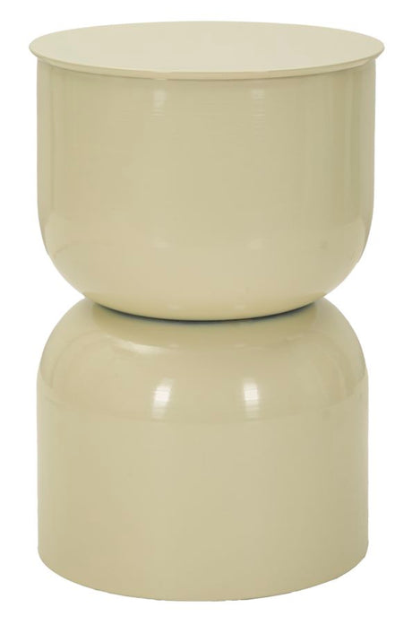 TAVOLINETTO IN METALLO OYI CREMA CM Ø 31X46