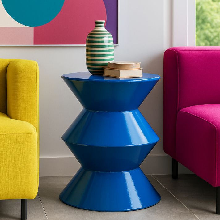 TAVOLINETTO IN METALLO ZAG BLU - FERRETTI