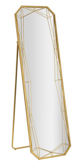 SPECCHIO DA TERRA GOLD CM 46X2-57X153 (MISURA SPECCHIO CM 43X150)