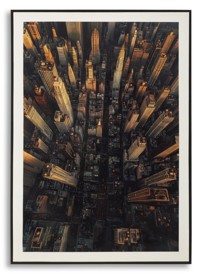 STAMPA SU TELA LACCATA NEW YORK C/CORNICE -A- CM 72X4X102