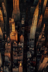 STAMPA SU TELA LACCATA NEW YORK C/CORNICE -A- FERRETTI