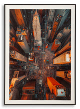 STAMPA SU TELA LACCATA NEW YORK  C/CORNICE -B- CM 72X4X102