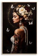 STAMPA DIPINTA SU TELA LACCATA PERSIAN C/CORNICE -B- CM 62X3