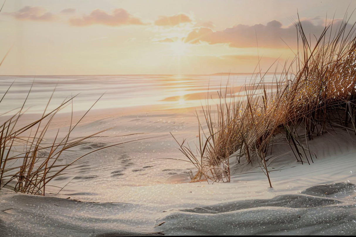 STAMPA DIPINTA SU TELA LACCATA BEACH C/CORNICE -A- FERRETTI