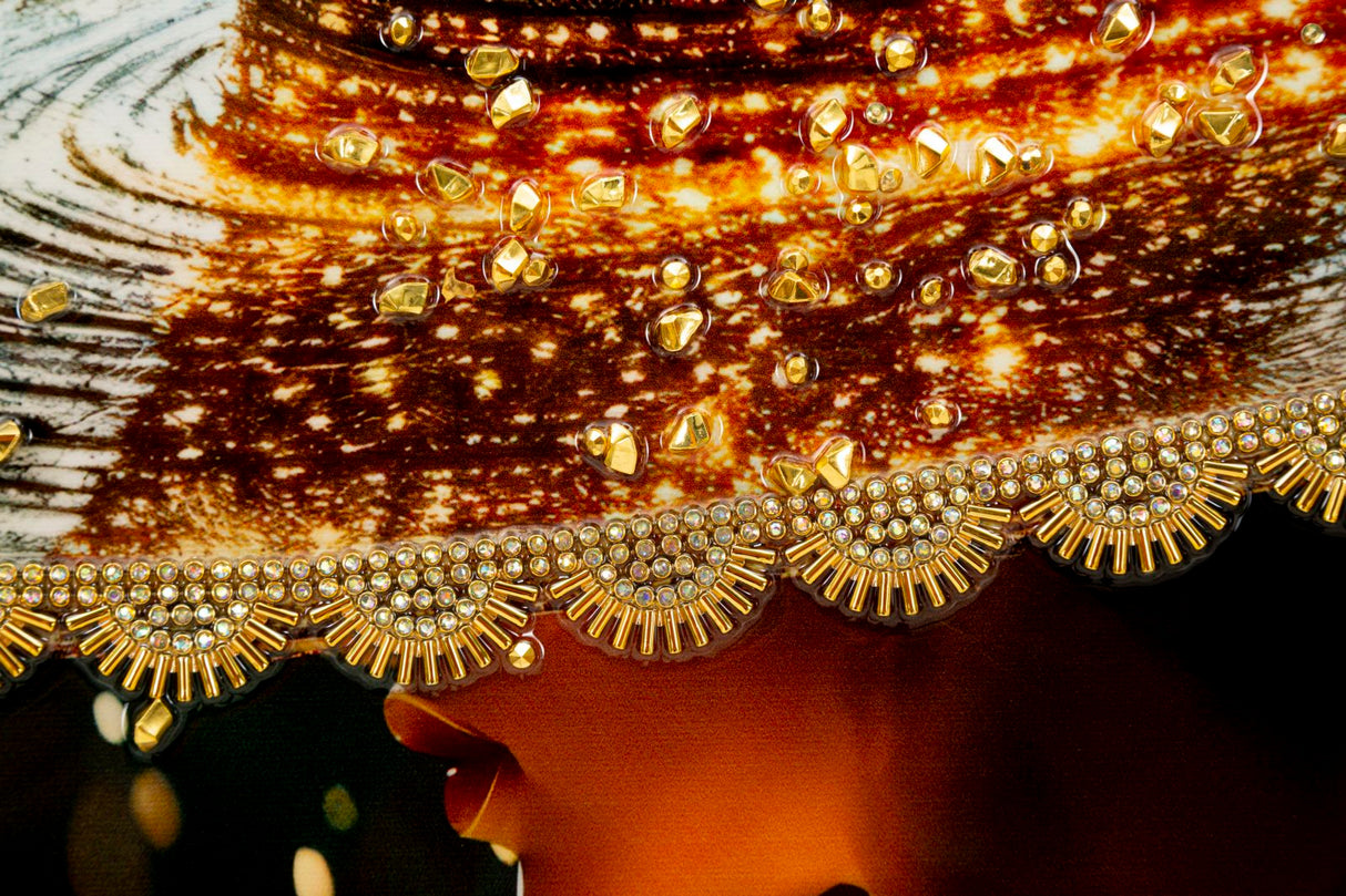 STAMPA DECORATA SU TELA LACCATA C/CORNICE ILLUMY -B- FERRETTI