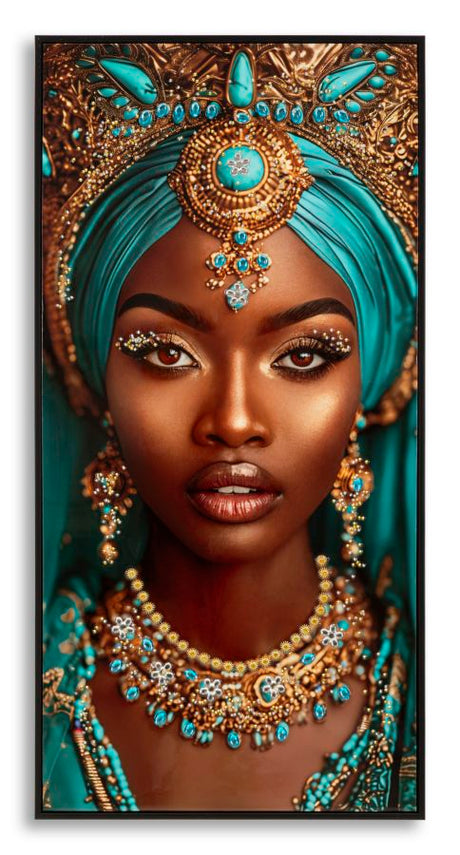 STAMPA DECORATA SU TELA LACCATA C/CORNICE MAYA CM 50X3