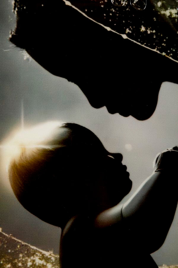 STAMPA DECORATA SU TELA LACCATA C/CORNICE MATERNITY -A- FERRETTI