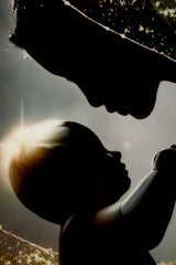 STAMPA DECORATA SU TELA LACCATA C/CORNICE MATERNITY -A- FERRETTI