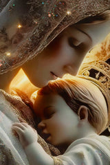 STAMPA DECORATA SU TELA LACCATA C/CORNICE MATERNITY -C- FERRETTI
