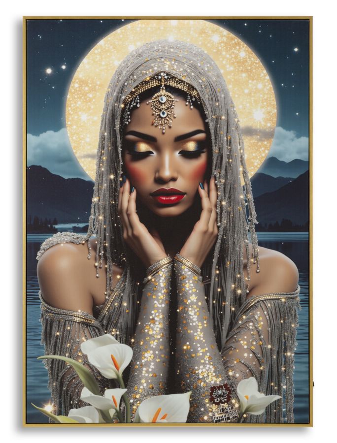 STAMPA C/LED SU TELA LACCATA C/CORNICE VENUS CM 70X4
X100